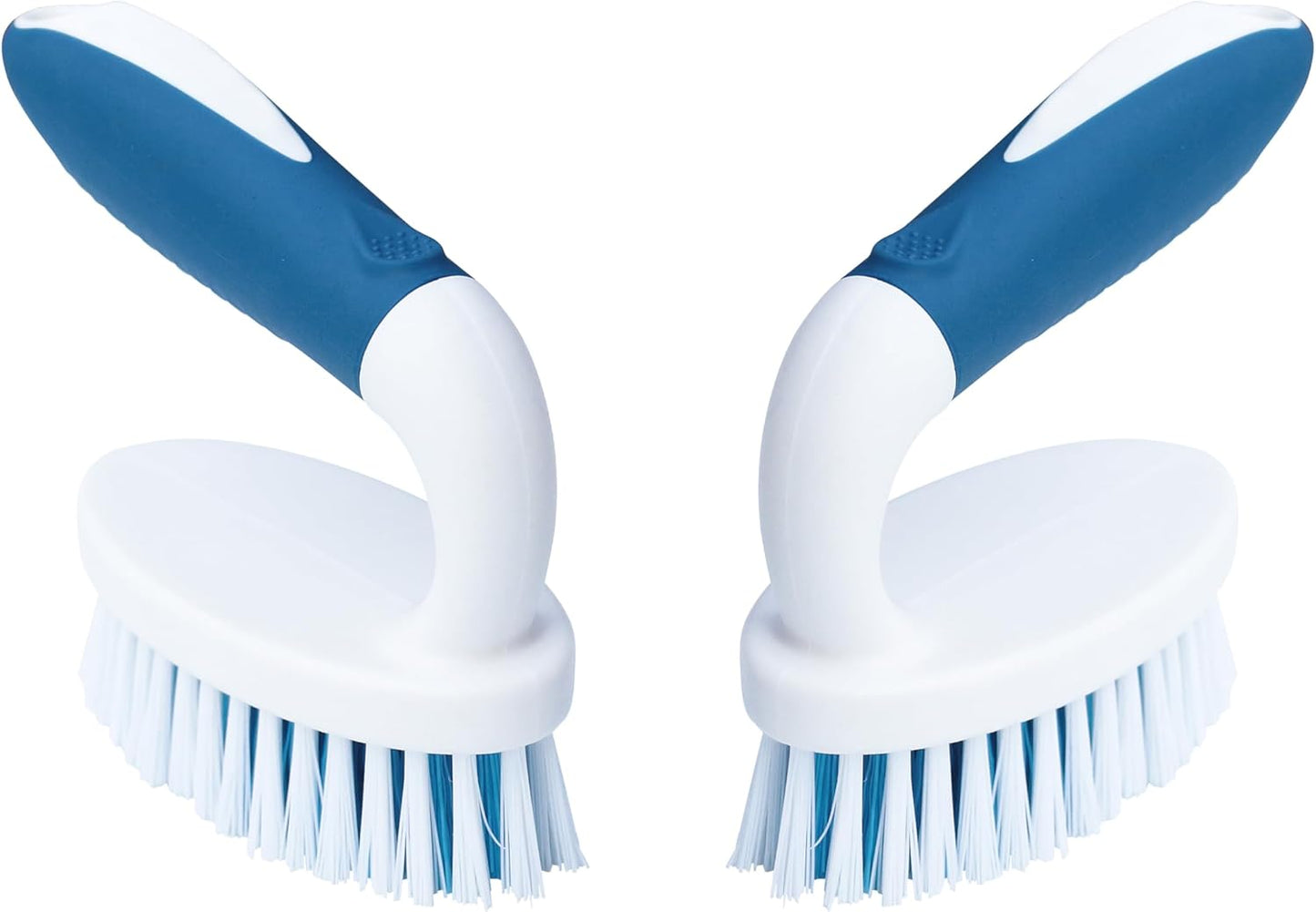2-Pack Small Scrub Brushes for Bathroom, Kitchen, & Tile Cleaning.