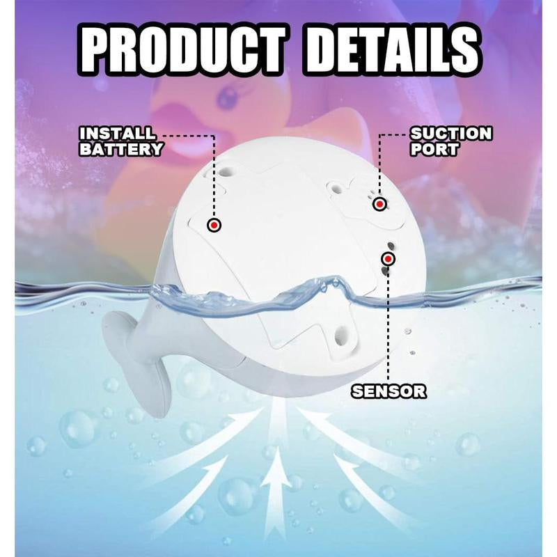 360° Rotating Smart Sensor Whale Bath Toy with Colorful Lights.