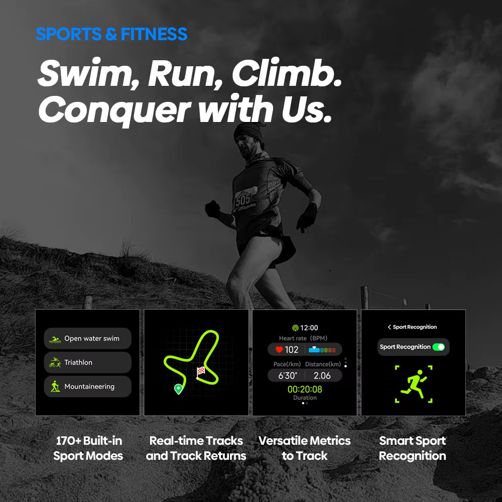 Stratos 2 Ultra Smartwatch: GPS, 10 ATM, Dual-Band GNSS, Voice Calling.
