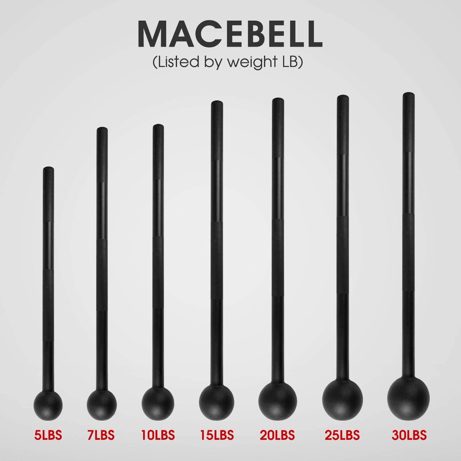 Steel Mace Bell for Full-Body & Grip Strength (5-30Lb).
