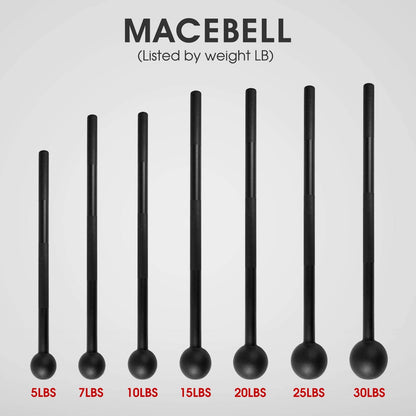 Steel Mace Bell for Full-Body & Grip Strength (5-30Lb).