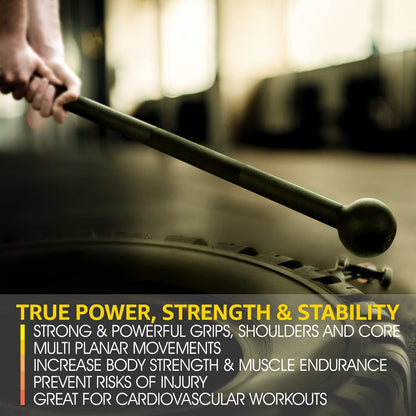 Steel Mace Bell for Full-Body & Grip Strength (5-30Lb).