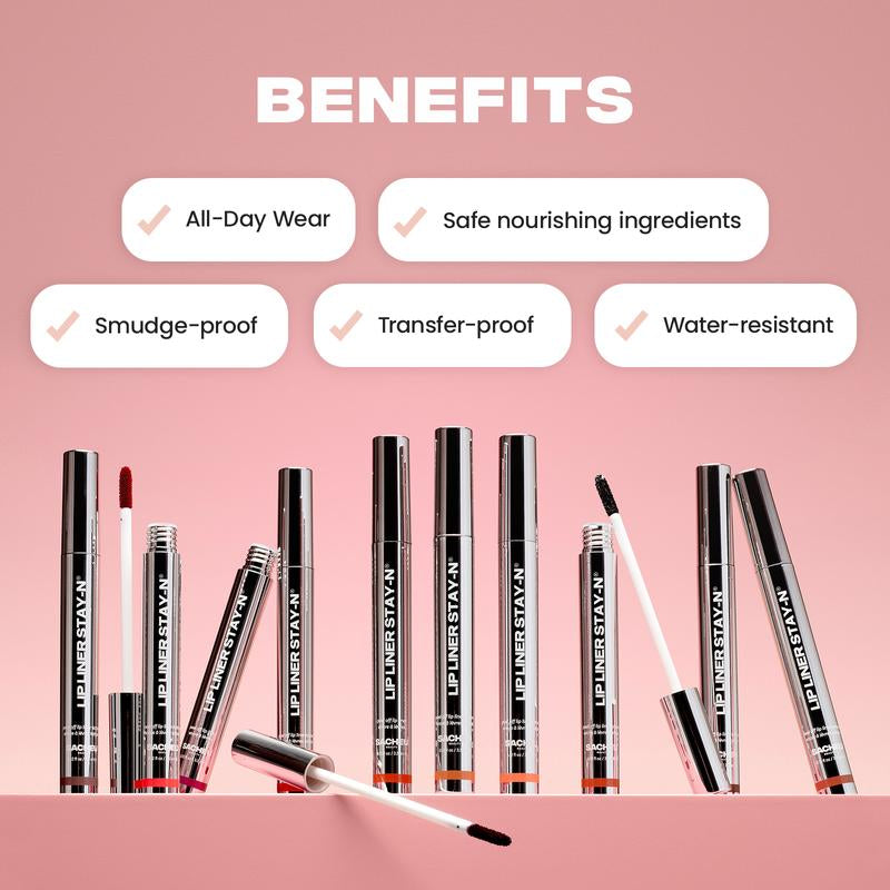 STAY-N All-Day Peel-Off Lip Liner Stain (HA & Vitamin E, Long-Lasting)