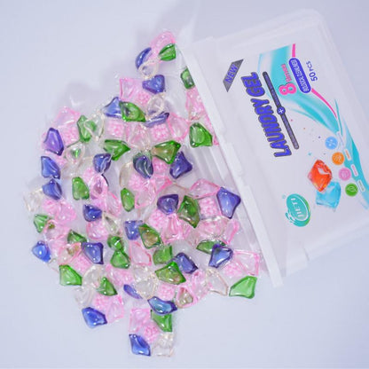 5-In-1 Laundry Pods, Total 50 Count, High Efficiency,Hygienic Clean Heavy Duty Liquid Laundry Detergent Pacs, Free and Clear of Dyes and Perfumes, for Visible and Invisible Dirt,