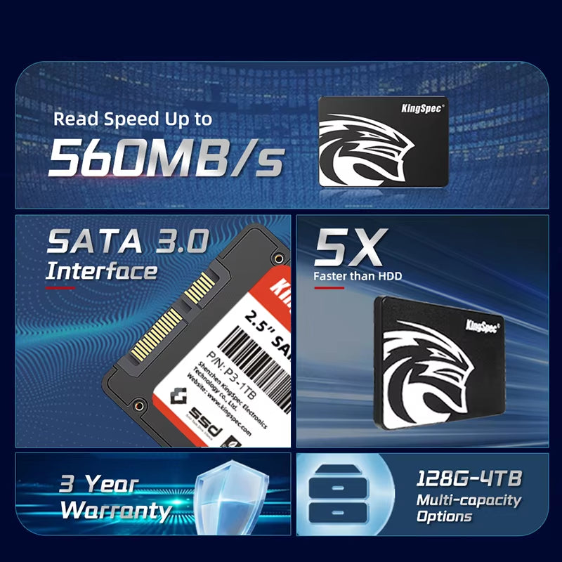 2.5" SATA Internal Hard Drive/SSD for Laptop/PC (Various Capacities)