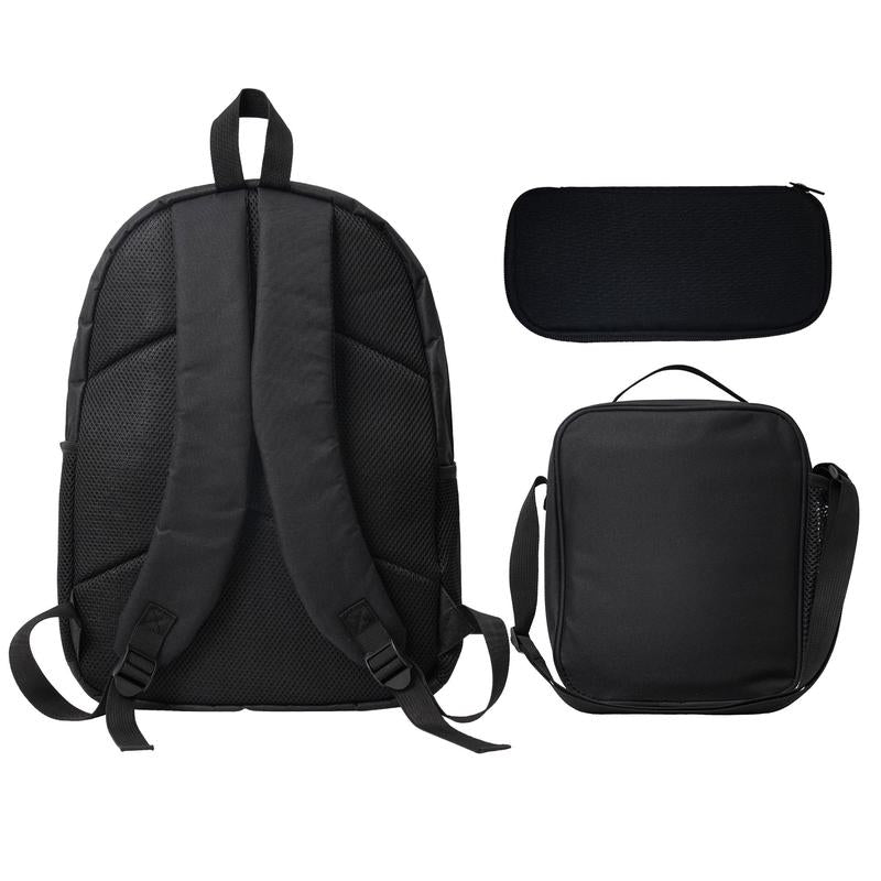 3-Piece K-POP "Demon Hunters" Backpack Set (Laptop Bag, Lunch Bag, Pencil Case).