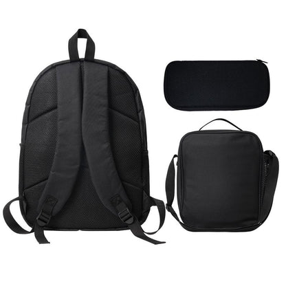 3-Piece K-POP "Demon Hunters" Backpack Set (Laptop Bag, Lunch Bag, Pencil Case).