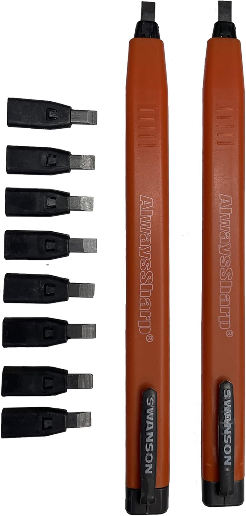 Mechanical Carpenter Pencil, Alwayssharp, 2-Pack, 8 Graphite Tips.
