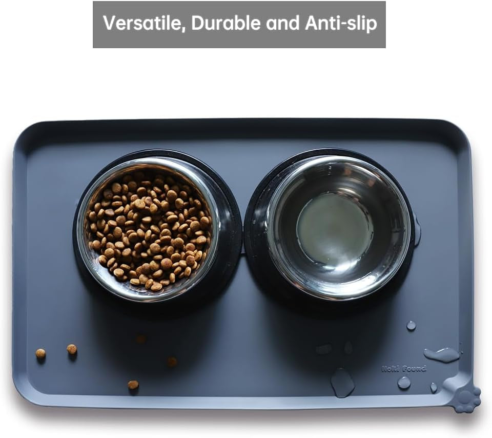 Waterproof Pet Feeding Mats with High Lips - Multiple Size and Colors for Dogs, Cats 
