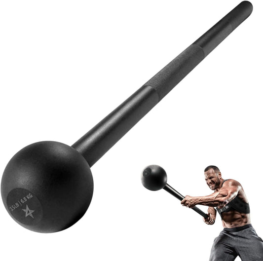 Steel Mace Bell for Full-Body & Grip Strength (5-30Lb).