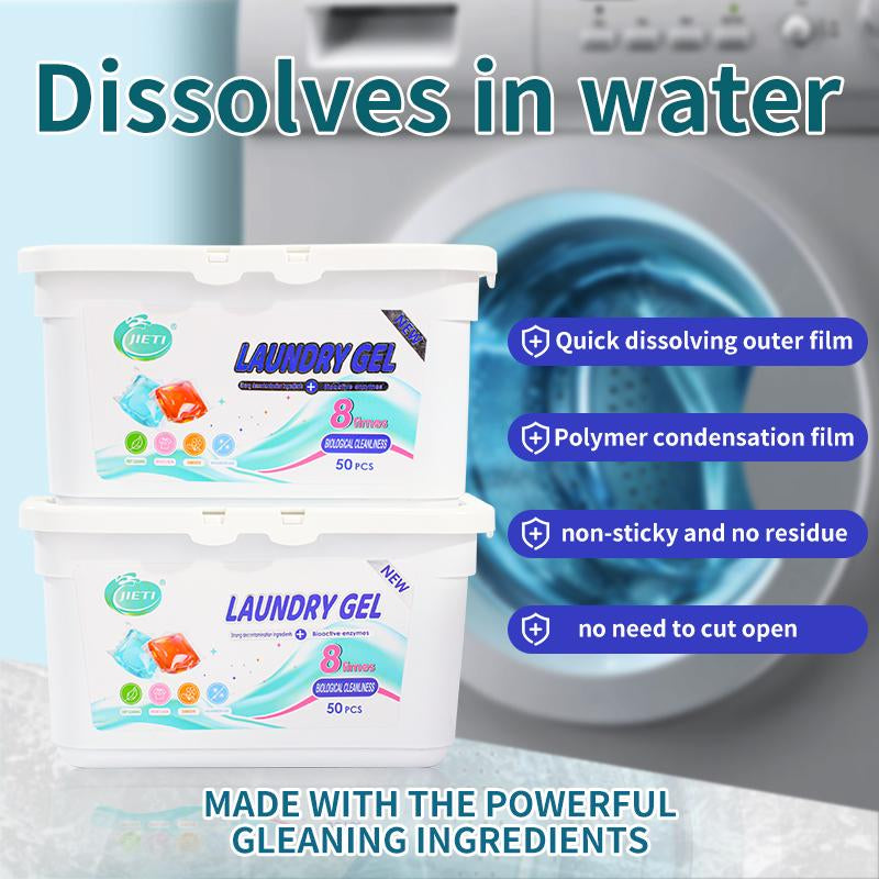 5-In-1 Laundry Pods, Total 50 Count, High Efficiency,Hygienic Clean Heavy Duty Liquid Laundry Detergent Pacs, Free and Clear of Dyes and Perfumes, for Visible and Invisible Dirt,