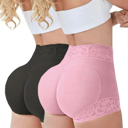 Women'S Plain Contrast Lace High Waist Shapewear Panty, High Stretch Tummy Control Butt Fit Lifting Shaper, Women'S Shapewear Bottoms for Everyday Daily Wear,Absorption and Thigh Lift Shaping Underwear