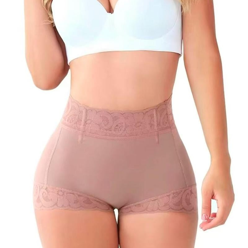 Women'S Plain Contrast Lace High Waist Shapewear Panty, High Stretch Tummy Control Butt Fit Lifting Shaper, Women'S Shapewear Bottoms for Everyday Daily Wear,Absorption and Thigh Lift Shaping Underwear