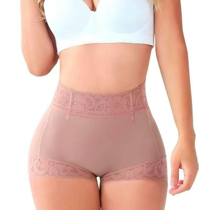 Women'S Plain Contrast Lace High Waist Shapewear Panty, High Stretch Tummy Control Butt Fit Lifting Shaper, Women'S Shapewear Bottoms for Everyday Daily Wear,Absorption and Thigh Lift Shaping Underwear