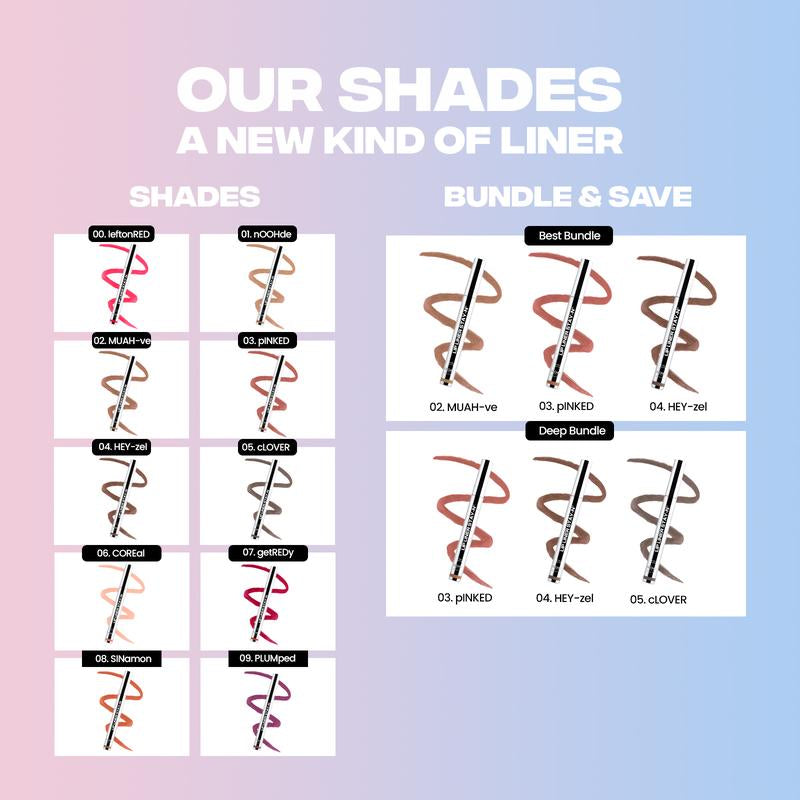 STAY-N All-Day Peel-Off Lip Liner Stain (HA & Vitamin E, Long-Lasting)