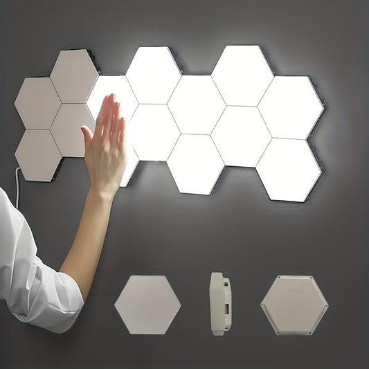 6-Pack Hexagonal LED Wall Lights