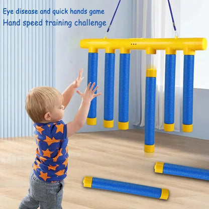 Challenge Falling Sticks Game: Reaction Training Toy for Kids.