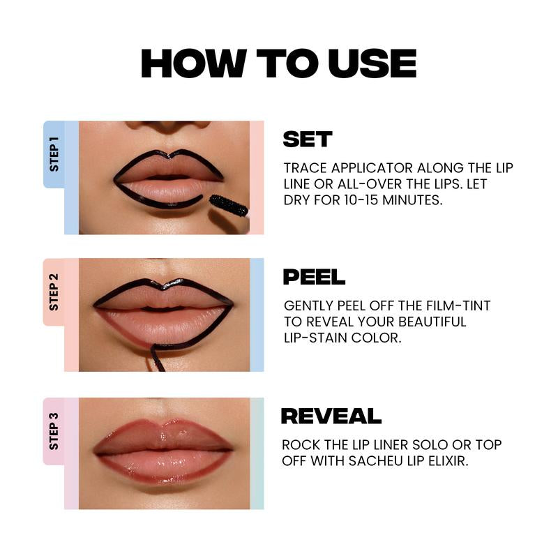 STAY-N All-Day Peel-Off Lip Liner Stain (HA & Vitamin E, Long-Lasting)