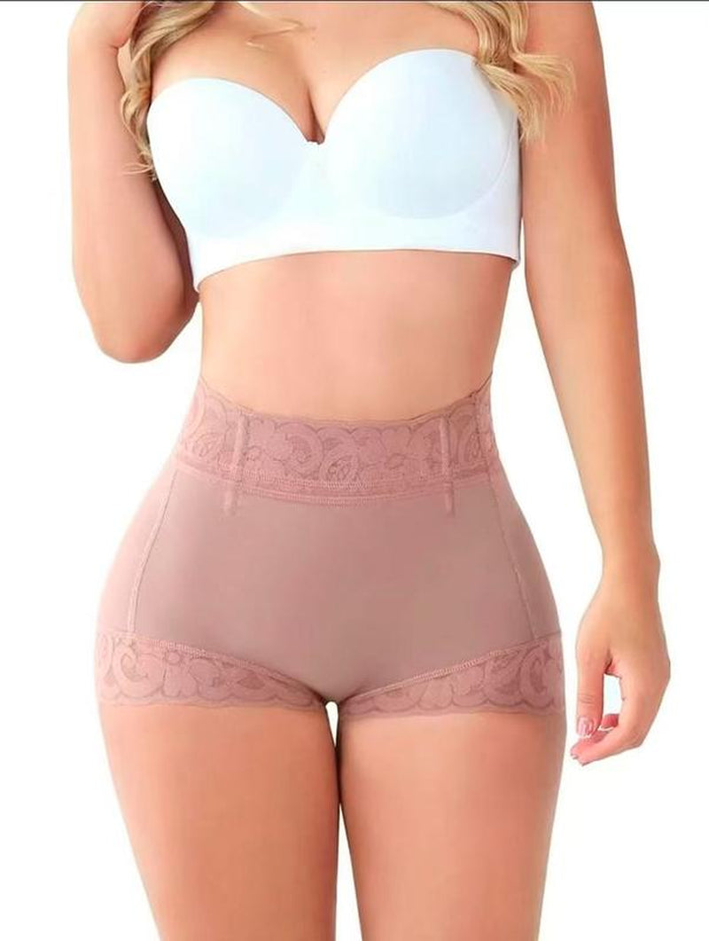 Women'S Plain Contrast Lace High Waist Shapewear Panty, High Stretch Tummy Control Butt Fit Lifting Shaper, Women'S Shapewear Bottoms for Everyday Daily Wear,Absorption and Thigh Lift Shaping Underwear