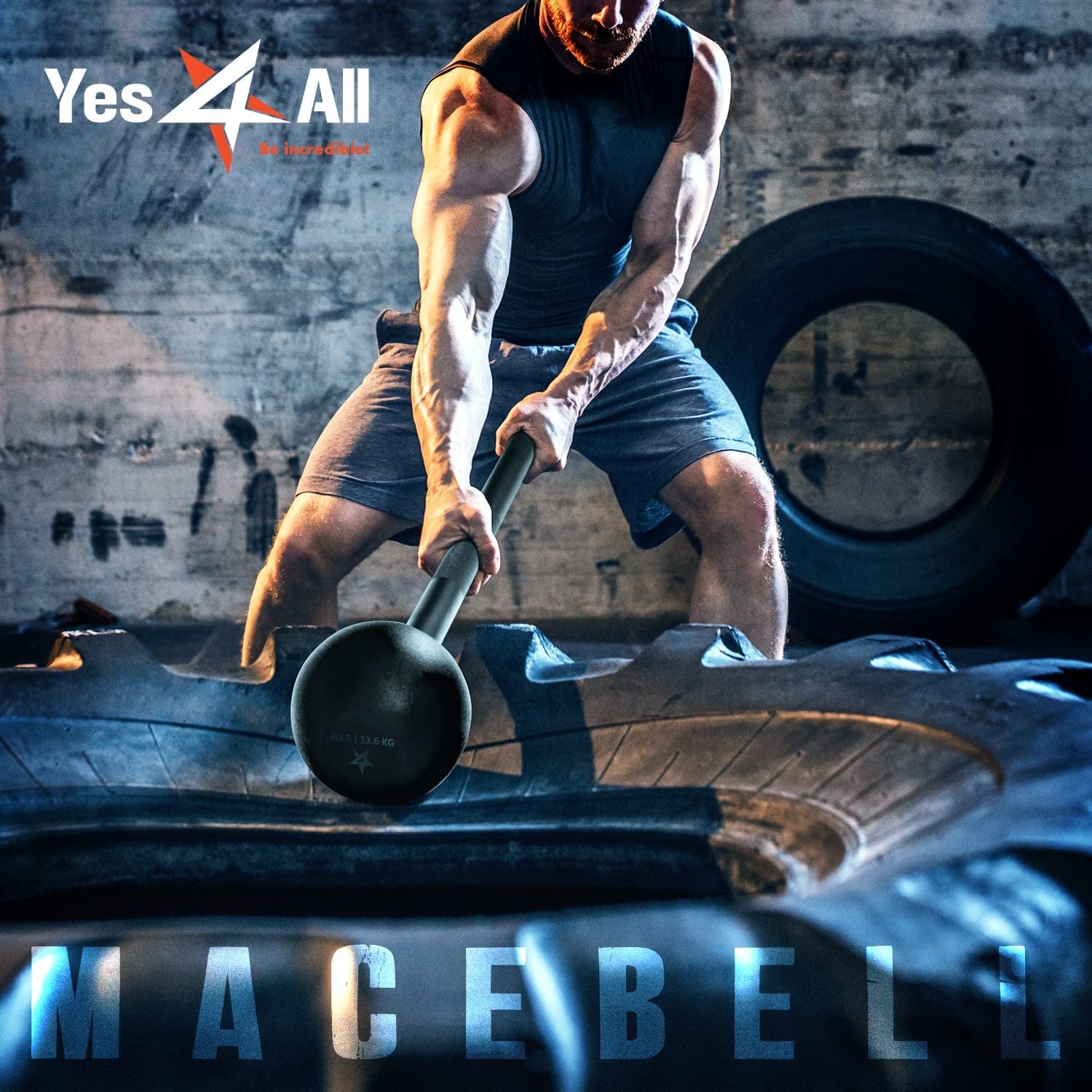 Steel Mace Bell for Full-Body & Grip Strength (5-30Lb).
