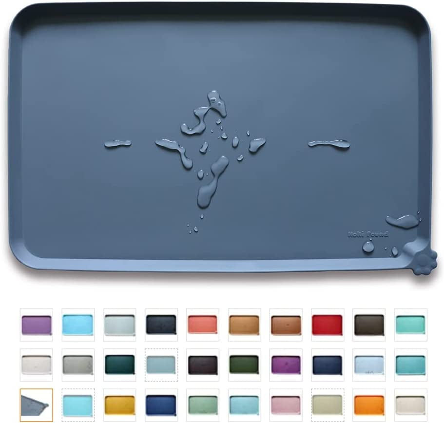 Waterproof Pet Feeding Mats with High Lips - Multiple Size and Colors for Dogs, Cats 