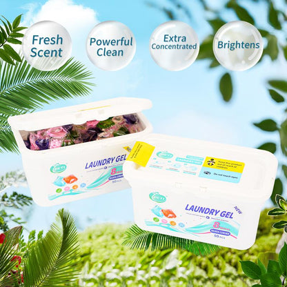 5-In-1 Laundry Pods, Total 50 Count, High Efficiency,Hygienic Clean Heavy Duty Liquid Laundry Detergent Pacs, Free and Clear of Dyes and Perfumes, for Visible and Invisible Dirt,